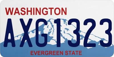 WA license plate AXG1323