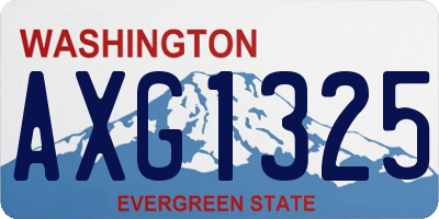WA license plate AXG1325