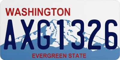 WA license plate AXG1326