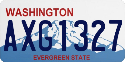 WA license plate AXG1327
