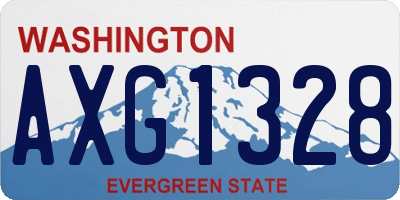 WA license plate AXG1328