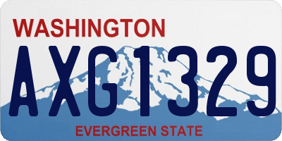 WA license plate AXG1329