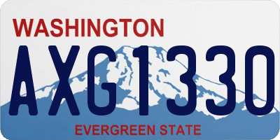 WA license plate AXG1330