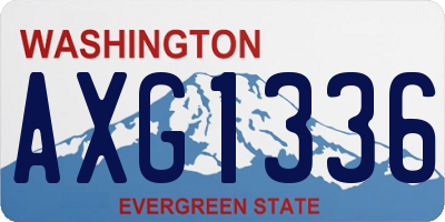 WA license plate AXG1336