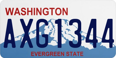 WA license plate AXG1344