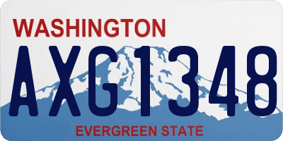 WA license plate AXG1348