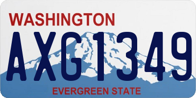 WA license plate AXG1349