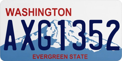 WA license plate AXG1352