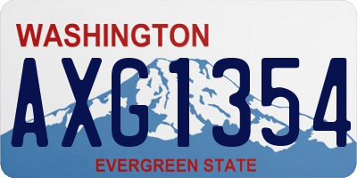 WA license plate AXG1354