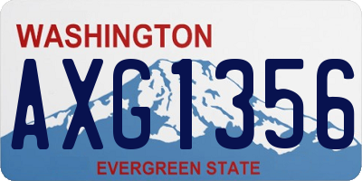 WA license plate AXG1356