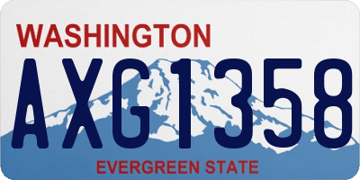 WA license plate AXG1358