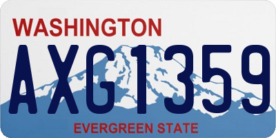 WA license plate AXG1359