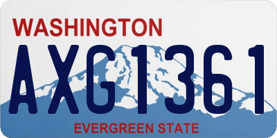 WA license plate AXG1361