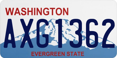 WA license plate AXG1362