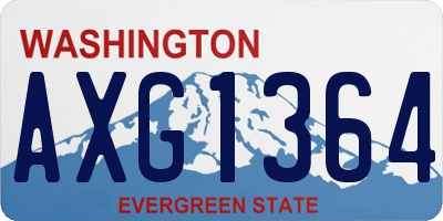 WA license plate AXG1364