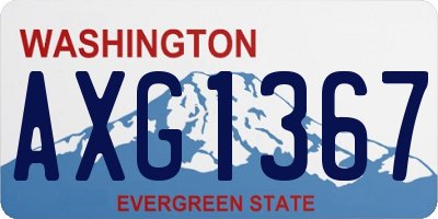 WA license plate AXG1367