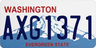 WA license plate AXG1371
