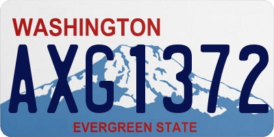 WA license plate AXG1372