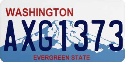 WA license plate AXG1373