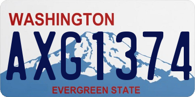 WA license plate AXG1374
