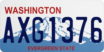 WA license plate AXG1376