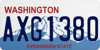 WA license plate AXG1380