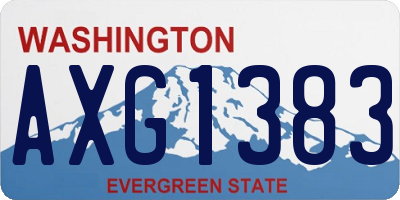 WA license plate AXG1383