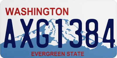 WA license plate AXG1384