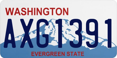 WA license plate AXG1391
