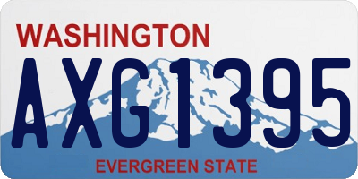 WA license plate AXG1395