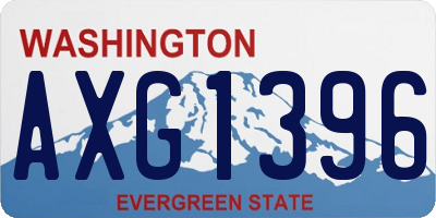 WA license plate AXG1396