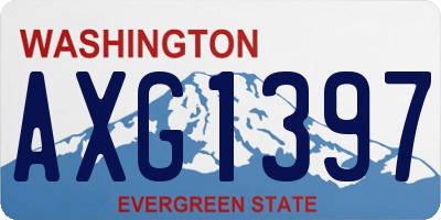 WA license plate AXG1397