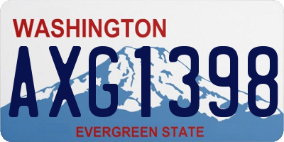 WA license plate AXG1398