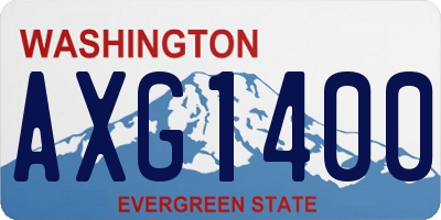 WA license plate AXG1400