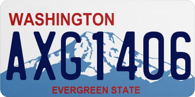 WA license plate AXG1406