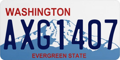 WA license plate AXG1407