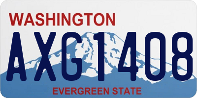 WA license plate AXG1408
