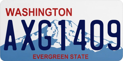 WA license plate AXG1409