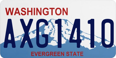 WA license plate AXG1410