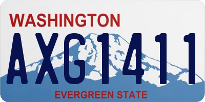 WA license plate AXG1411