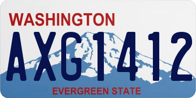 WA license plate AXG1412