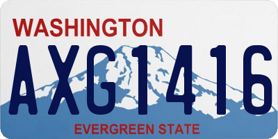 WA license plate AXG1416