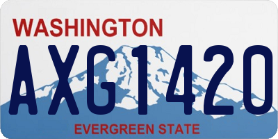 WA license plate AXG1420