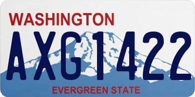 WA license plate AXG1422