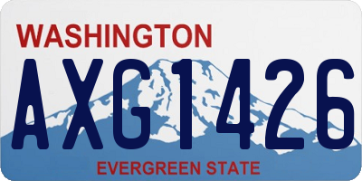 WA license plate AXG1426