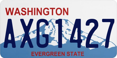 WA license plate AXG1427