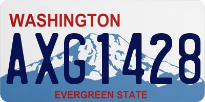 WA license plate AXG1428