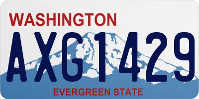 WA license plate AXG1429