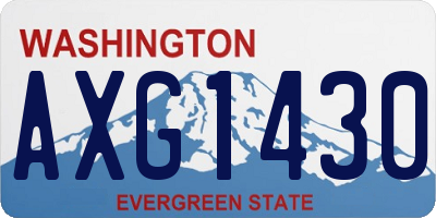 WA license plate AXG1430