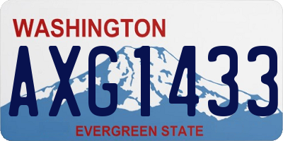 WA license plate AXG1433